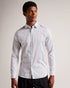 WILLUW-Shirts-A versatile shirt with a minimalist feel, WILLUW has a classic collar and subtle geometric print that makes it suitable for almost any occasion. With a great fit and made from a cotton blend, it's an easy addition to upgrade your wardrobe.By choosing Ted Baker cotton products, you're supporting our investment in the Better Cotton Initiative's mission. This product is sourced via a system of mass balance and therefore may not contain Better Cotton. Button up shirt Long sleeved Cotton blend Clas